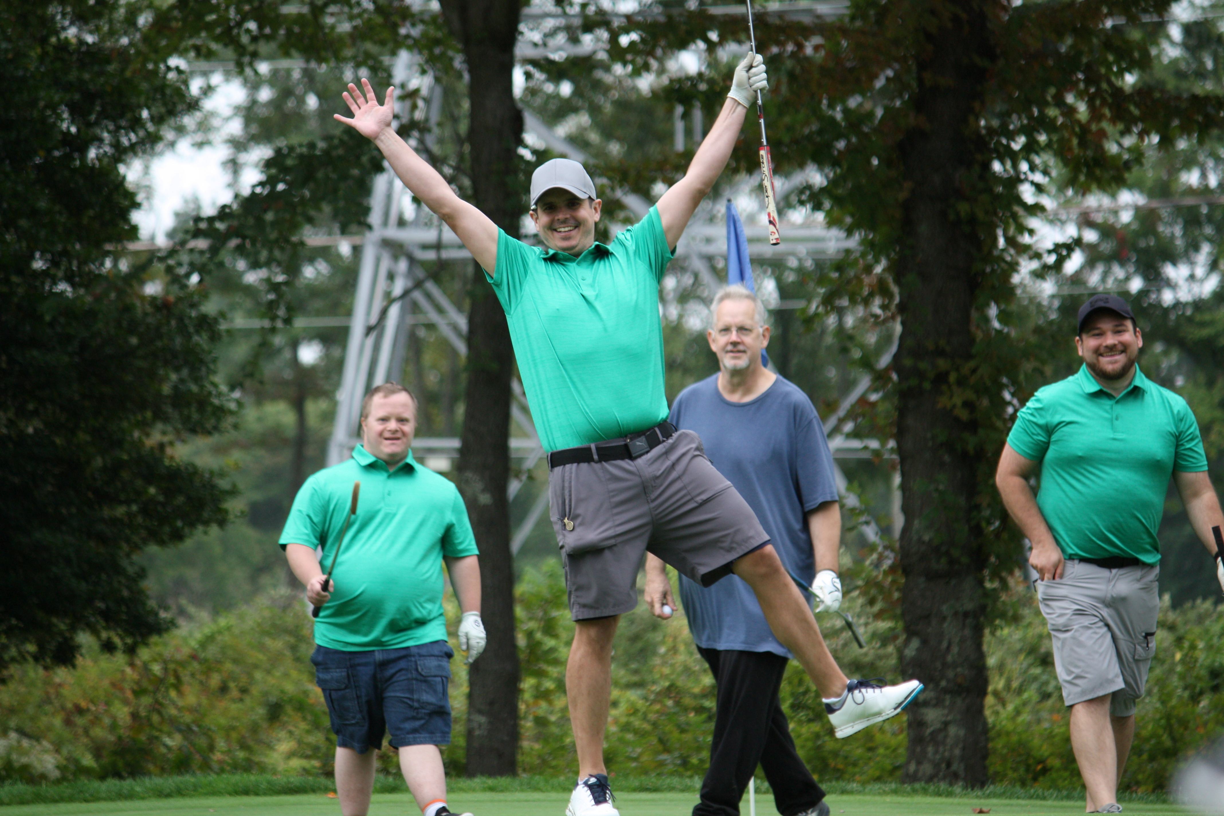 Having Fun at the Golf Tournament